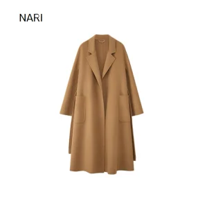 OEM&amp;ODM Korean&amp;Japanese Style Women's Popular Double Sided Cashmere Wool Jacket/Blazer Camel Hair Coat for Autumn and Winter