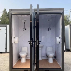 Portable Shower Unit with Movable Integrated Toilet and Prefabricated Bathroom Solutions