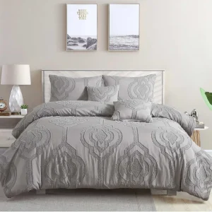 Fashion Tufted Designs Comforter with Filling 6PCS Set All Sizes