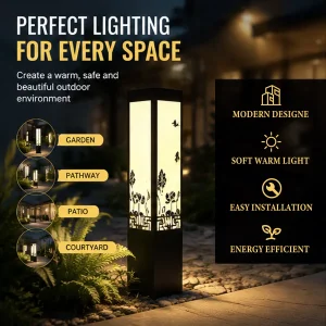 Outdoor Garden Pole Light Solar Powered
