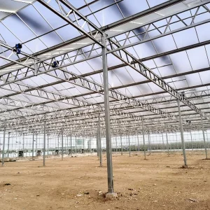 Estrutura de Aço Galvanizado a Quente Prefabricada para Estufas Agrícolas Modernas e Inteligentes