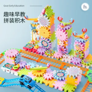 Kids Electric Building Blocks - DIY Creative Construction Set with Motorized Parts Toys