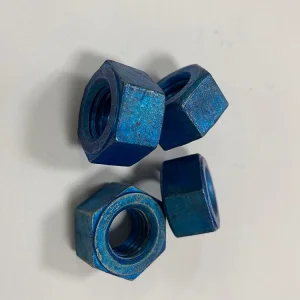 Porca Hexagonal ASTM A194 Gr 2h Porca de Travamento HDG com Cera Azul