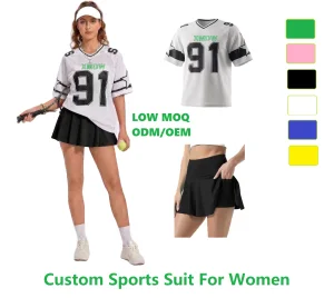 Custom Printed Breathable V-neck Women's Vintage Oversize Boxy Mesh Cropped Jersey 100% Polyester High Street Soccer Sports