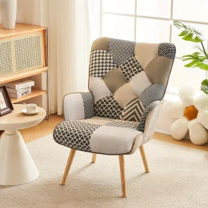 Modern High Back Armchair