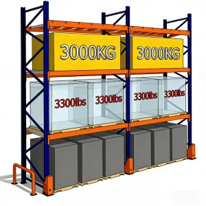 500KG to 3000KG Capacity Warehouse Heavy Duty Pallet Rack with Support Frame Warehouse Shelving Beam Shelves