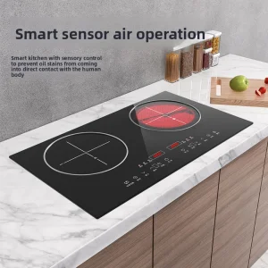 Smart Body-sensing Household Desktop Embedded Double-head Induction Cooker