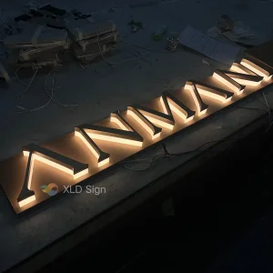 Custom Gold Frosted Acrylic Shop Sign Manufacturers, Service