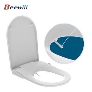 Bathroom Accessories D-Shaped Non-Electric Slow Quiet Close Dual Nozzles Bidet Toilet Seat