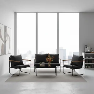 Minimalist Design Steel Frame with Waterproof Cushions Outdoor&amp;Indoor Furniture for Office Living Room