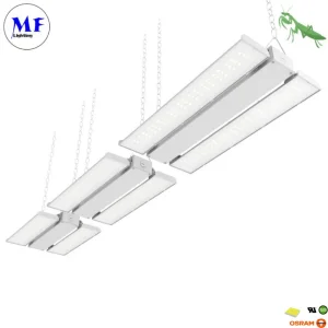 100-400W IP65 Lámpara de alta bahía LED impermeable con sensor de control de atenuación inteligente, luminaria industrial lineal para fábrica, taller, estación de servicio