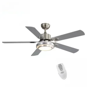 Indoor 52 Inch Reversible 5 Blades LED Ceiling Fan