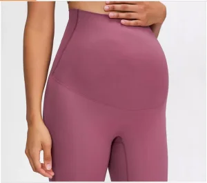 S2084 Leggings Deportivos Mayoristas Super Estiramiento Ropa Deportiva Cintura Alta Pantalones de Gimnasio para Embarazadas Pantalones de Entrenamiento para Mujeres Embarazadas