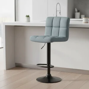 Custom Nordic Fabric Swivel Bar Stool