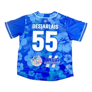 Custom Blue Floral Jersey