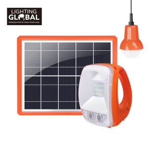 Lighting Global Solar Light 5W Portable Solar Lantern with Bulbs Mobile Charger Solar Lighting System for Emergency Use/Africa/India/Uganda/Rwanda