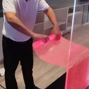 Ultra-Thin Glass Window LED Flexible 3D Display Transparent LED Film Display