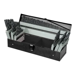 115 PCS High Speed Steel Twist Jobber Length Drill Bits for Metal Drilling