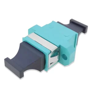 China OM3 Aqua MPO Adapter MTP Optical Fiber Coupler With Flange IL 0.2dB  Suppliers, Pricelist