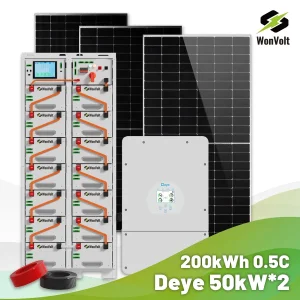 Microgrid Solar Storage System 150kw 250kw 500kw 1MW Industrial Solar Power System with LiFePO4 Lithium Ion Battery or Lead Acid Gel Battery