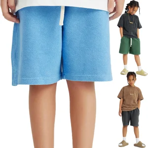 Nuevo Estilo 340GSM 100%Cotton Pantalones Básicos de Peso Pesado para Niños Color Unisex Vintage Ropa Urbana para Niños Ropa Deportiva