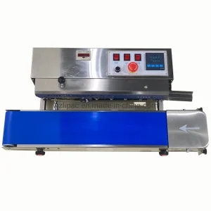 Small Continuous Vacuum Plastic Bag Band Pouch Sealing Sealer Tray Machine