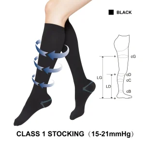 15-25 Mmhg Varicose Veins Athletic Nylon Medical Compression Stocking