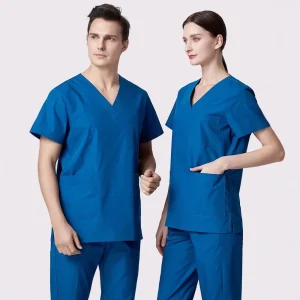 Unisex Custom Logo V-Neck Scrubs Suits Men/Women Nurse Uniforms Dental Hospital Medical Uniforms Surgical Suits Nurse Workwear