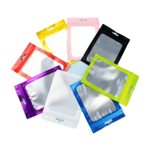Multicolor One Side Clear Aluminum Foil Packaging Mylar Resealable ZipLock Flat Bags