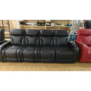 Customizable Microfiber Cinema Lounge Sofa Stain Resistant Coating Manual Recline Home Seating
