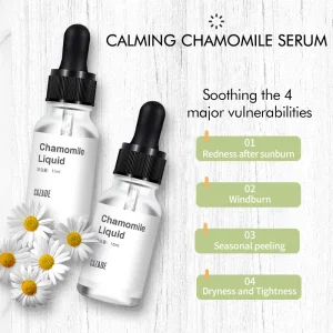 Herbal Plant Chamomile Skin Essence Soothing Hydrating Facial Serum for Sensitive Skin Anti-Allergy Moisturizing Properties Reduces Redness Skin Care Serum
