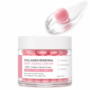 Skin Care Hydrating Whitening Anti-Aging Face Moisturizer PDRN Pink Collagen Capsule Night Jelly Cream