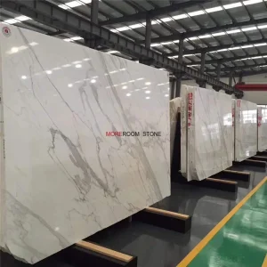 Grade a Natural Stone Slab Italian White Calcutta Marble for Home Decor