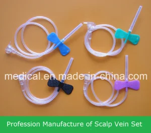 Set de infusión de vena de mariposa estéril desechable con aguja y bloqueo Luer