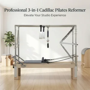 Professional 3-in-1 Maple Wood Cadillac Pilates Reformer Machine