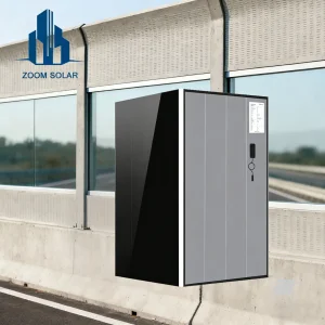 Matte Finish Cdte BIPV Tempered Glass Wall for High Speed Railway Soundproof Photovoltaic Noise Barrier System