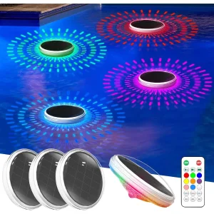 Coxseni Solar Floating Pool Lights 4-Pack RGB LED