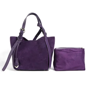 Purple Suede Tote