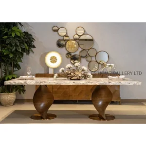 Stainless Steel Marble Table