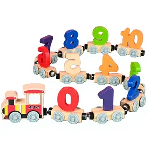 CPC CE EN71 Certified 12-Section Digital Train Musical Toy Set for Kids New Wooden Vehicle Toy