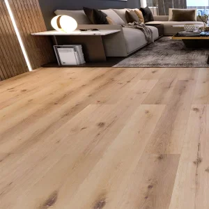 Durable Commercial-Grade Wood Grain Vinyl Laminate with Underlayment