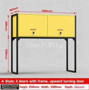 Heavy Duty Carbon Steel Garage Storage Cabinet with Electronic Combination Wide Elevated Storage Locker for Parking Lot