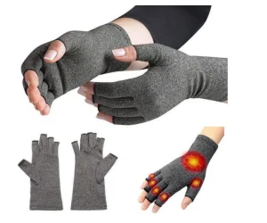 Guantes de medio dedo cómodos para el soporte de manos con artritis