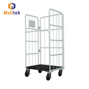 Galvanized Warehouse Handling Trolleys, Metal Cage Trolleys for Picking Goods.