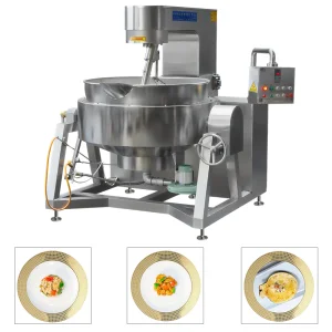 Equipamento de Cozinha Automático Comercial Industrial Grande da China para Mistura de Pasta de Curry, Pimenta e Feijão com Tilting Planetário Elétrico a Gás a Vapor para Recheio de Parmesão