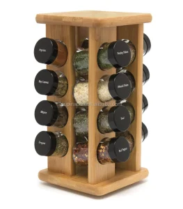 Bamboo Spice Rack Kitchen Storage