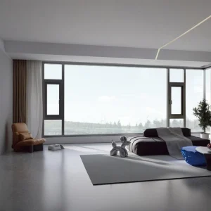 Custom Aluminum Tilt and Turn Window Villas Apartments and Smart Homes Double Glazed Glass Panels Window