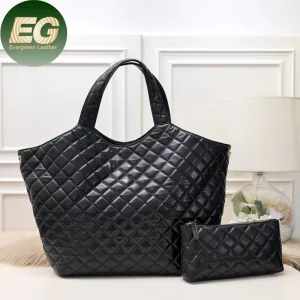 Emg6928 Bolso acolchado de piel de vaca