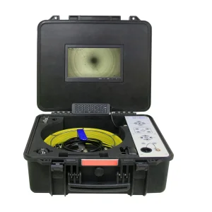 50m Self Leveling Sewer Camera Pipe Camera Systems with Meter Counter and Keyboard