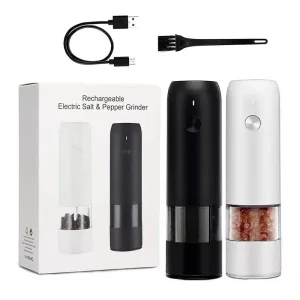 Wholesale Adjustable Electric Automatatic USB Rechargeable Salt and Pepper Grinder Supplier, Factory